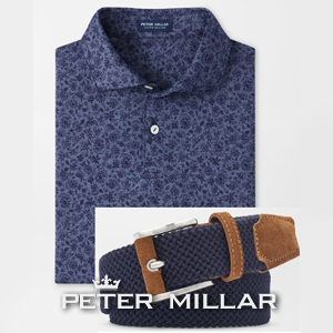 Peter Millar shirt and belt.